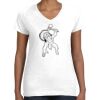 Women's Fine Jersey V-Neck Tee Thumbnail