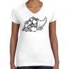 Women's Fine Jersey V-Neck Tee Thumbnail