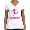Women's Fine Jersey V-Neck Tee Thumbnail
